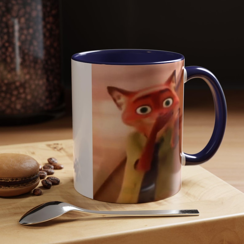Nick Wilde Scuba meme Accent Coffee Mug (11oz), Funny Zootopia Meme image 3