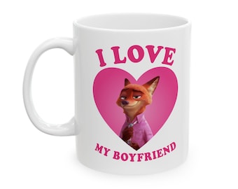 Nick Wilde I love my boyfriend mok, Nick Wilde Zootopia Mug