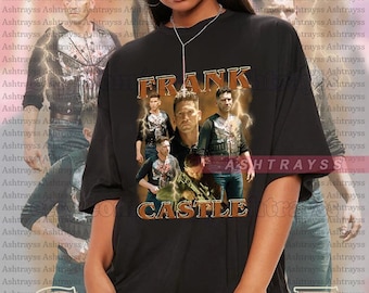 Jon Bernthal as Frank Castle vintage bootleg tee, Frank Castle The Punisher sweatshirt, Jon Bernthal shirt