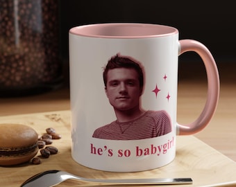Josh Hutcherson He's so Babygirl Accent Coffee Mug (11oz)