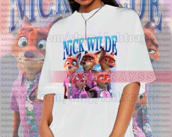 Nick Wilde vintage bootleg shirt, Sweater, Nick Wilde Zootopia Tee, Sweatshirt