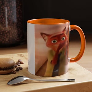 Nick Wilde Scuba meme Accent Coffee Mug (11oz), Funny Zootopia Meme image 1