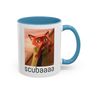 Scuba meme Accent Coffee Mug (11oz), Funny Nick Wilde Zootopia Meme image 13