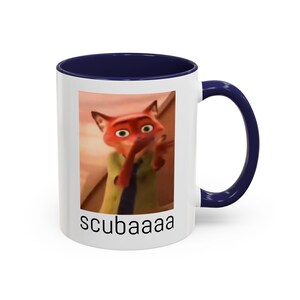 Scuba meme Accent Coffee Mug (11oz), Funny Nick Wilde Zootopia Meme image 10