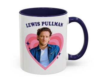 Lewis Pullman Retro Heart Accent Coffee Mug (11oz), Lewis Pullman mug