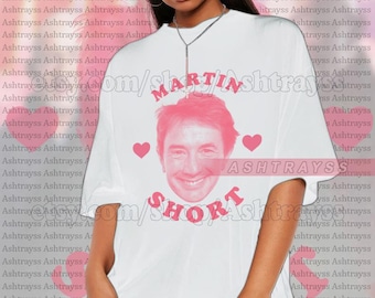 Camiseta rosa con corazón de Martin Short, camiseta de Martin Short, sudadera de Martin Short