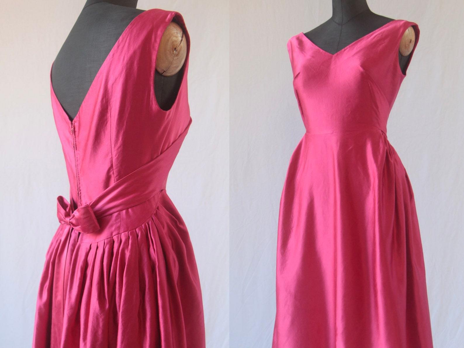 1950s Blush Silk Ribbon & Net Dress main image 0