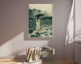 regen en wedergeboorte kunst print vintage geïnspireerde bloemenillustratie geschonken door Genève wilson tribute poster