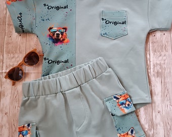 Baby Kinder SommerSet/ kurzärmeliges T-Shirt und Shorts Gr. 98