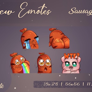 Twitch emotes || Sausage emotes for streamers | Sausage emotes | for Twitch