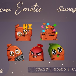 Twitch emotes || Sausage emotes for streamers | Sausage emotes | for Twitch