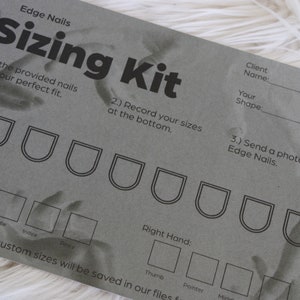 Nail Sizing Kit - Press On Nails Custom Sizing Kit