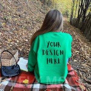 Gildan 18000 mockup | Gildan irish green sweatshirt mockup | simple mockup | minimalist mockup