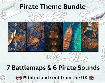 Pirate Bundle: Battle Maps & Sounds | DnD Digital Map | Dungeons and Dragons | Roll20 | Foundry VTT | Fantasy Grounds |