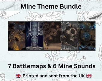 Mine Bundle: Battle Maps & Sounds | DnD Digital Map | Dungeons and Dragons | Roll20 | Foundry VTT | Fantasy Grounds |