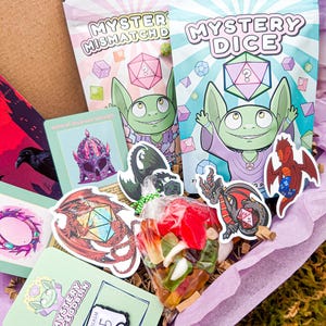 Party Box of Holding for DnD | Mystery Dice Party Box, includes mystery dice packs, never the same sets | For DnD Dice