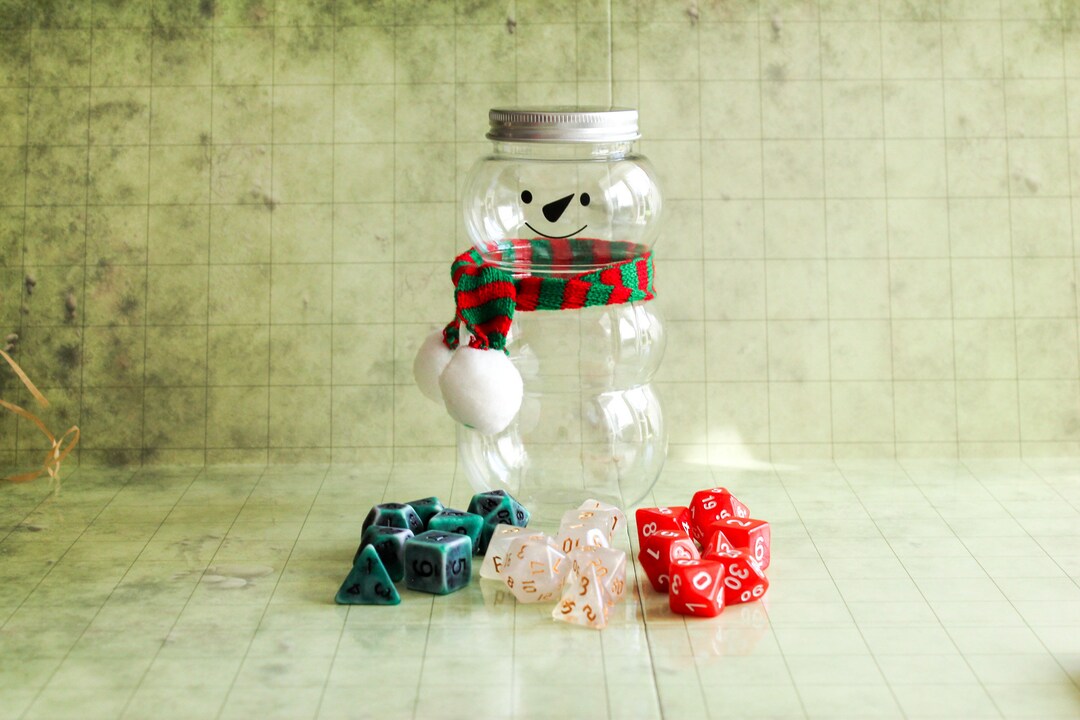 Dnd Christmas Snowman Christmas Tree Dice Gift D&D Christmas Gift Box
