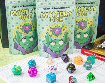 Dungeons and Dragons, Mystery Dice DnD Dice over 100 styles available, Polyhedral Dice never the same sets | DnD Dice