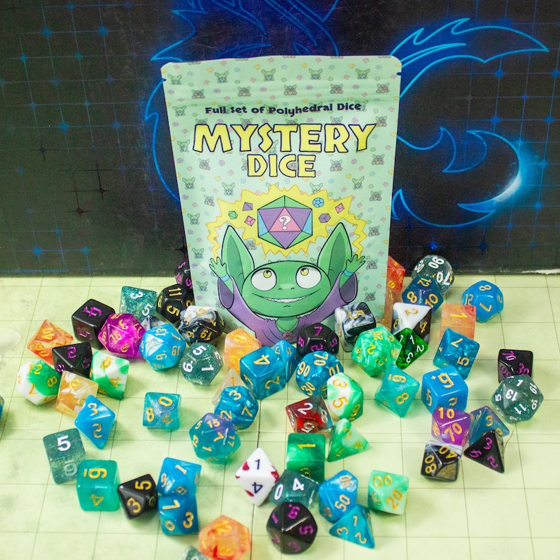 Dungeons and Dragons, Mystery Dice DnD Dice over 100 styles available, Polyhedral Dice never the same sets DnD Dice image 6