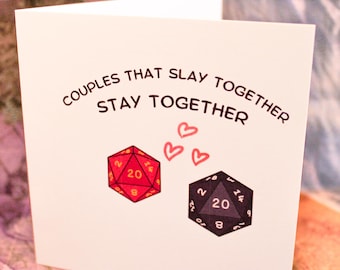 couples qui tuent ensemble carte d'amour romantique | Carte inspirée du MDN