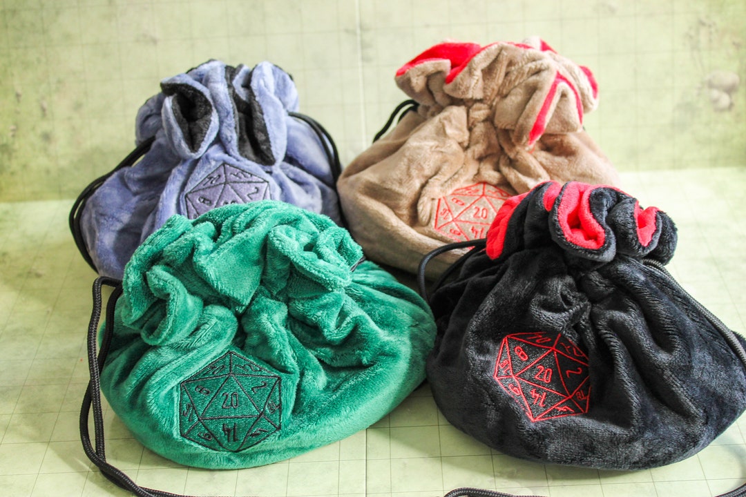 Dnd Dice Bag With Pockets Dungeons and Dragons Bag Capacity Etsy