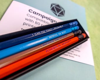 Artificer DnD Pencils | DnD Novelty Pencils | Artificer gift | DnD Gift | DnD Pencils | DnD Notebook | DnD Journal | Mystery Dice