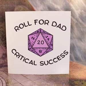 Roll for Dad, cartão de ocasião especial para qualquer pai dnd player! Ideia de presente perfeita