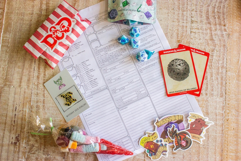 Party Box of Holding Dungeon and Dragons, Mystery Dice Party Box, includes mystery dice packs, never the same sets DnD Dice image 7