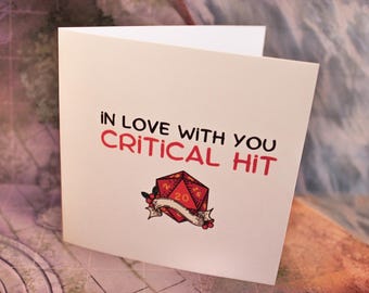 Carte d'amour romantique coup critique In Love With You, montrez à quelqu'un que vous aimez avec cette carte unique inspirée du MDN