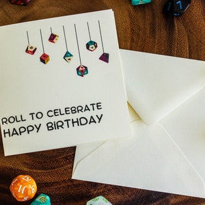 DnD Birthday Card Roll to Celebrate | Dungeons and Dragons Card | DnD Pin | DnD Birthday | DnD Present | DnD Card | DnD Love | DnD Gift