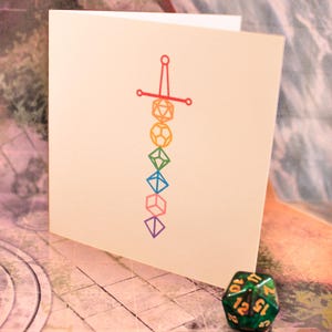 Divertente carta spada ispirata a DnD / fatta a mano / spilla ispirata a DnD