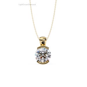 IGI Certified 2.22 CT Round Diamond Solitaire Necklace - 18K Rose Gold