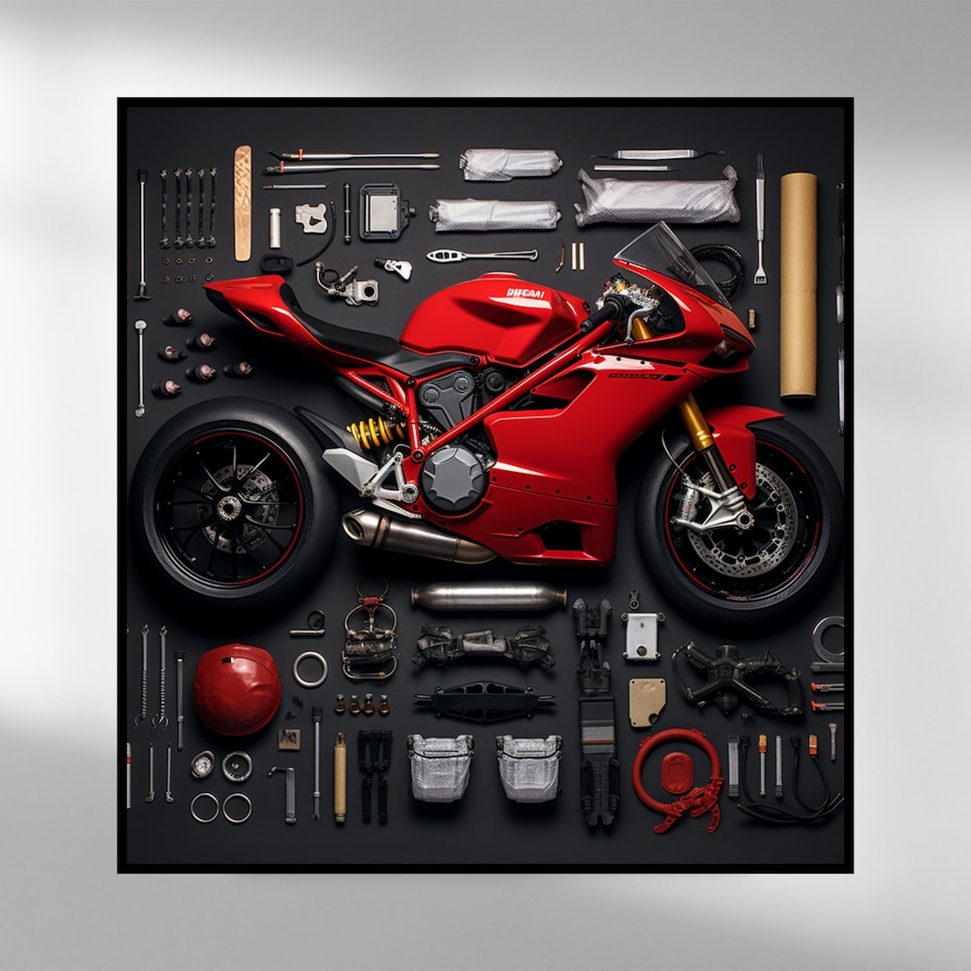 Ducati Poster Ducati Wall Art Motorbike Digital Print Etsy
