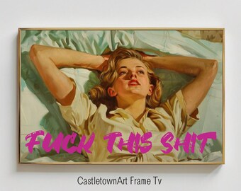 Funny TV Frame Art: Sassy Pin Up, Retro Humor (Digital Download)