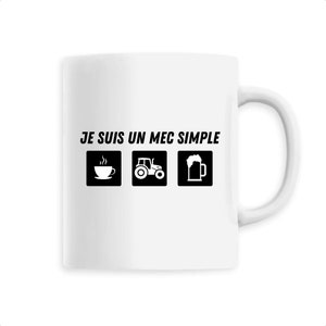 I&#39;m a simple guy - coffee mug - beer tractor coffee - humor gift - men&#39;s gift idea