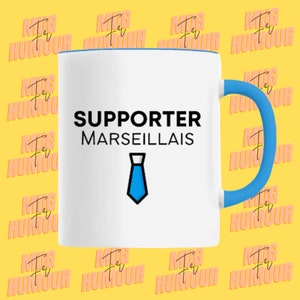 Marseille mug - Marseille supporter - football coffee cup - the Marseille mug - supporter gift