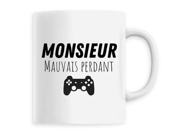 Mug Geek - Monsieur mauvais perdant - Mug Humour - Tasse à café pour joueur de jeux vidéos