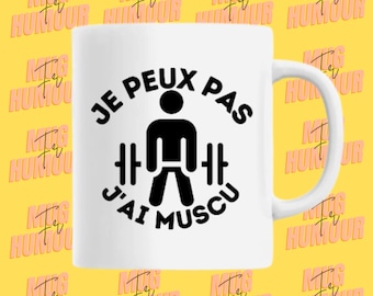 Bodybuilding mug - I can't I have muscled - coffee cup - sports gift idea - sports mug