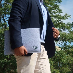 Borsa per laptop in feltro, borsa in feltro per MacBook minimal, borse per laptop 15&quot;/16&quot; o 13&quot;/14&quot;, custodia in feltro per laptop, accessori business di lusso