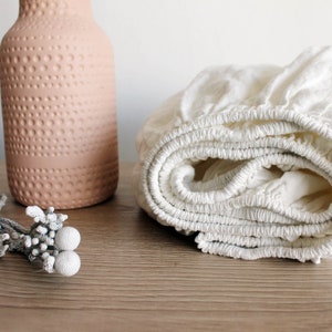 Leinen-Passebogen. 100% Leinen. Stonewashed. Natürliche. Königin, König, Maßanfertigung. Babybett. Krippe. Alle Farben. Umweltfreundlich