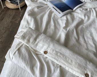Linen Duvet Cover. Set. Pillowcase. Closure Button. 100% linen. Natural. Eco. All colors. All size. Custom size.