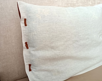 Leinen Kopfteil. Headboard Slipcover. Fußbrettbezug. Leinen Kopfbedeckung nach Maß. Natürliche. Eco. Alle Farben. Alle Größen. Maßanfertigung.