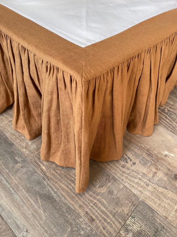 Linen Bed Skirt. Ruffle Bed Skirt. Bedskirt. Linen. Natural. Etsy