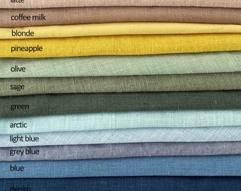 Linen fabric samples. Set fabric samples. Custom size. Stonewashed. Natural. Eco.