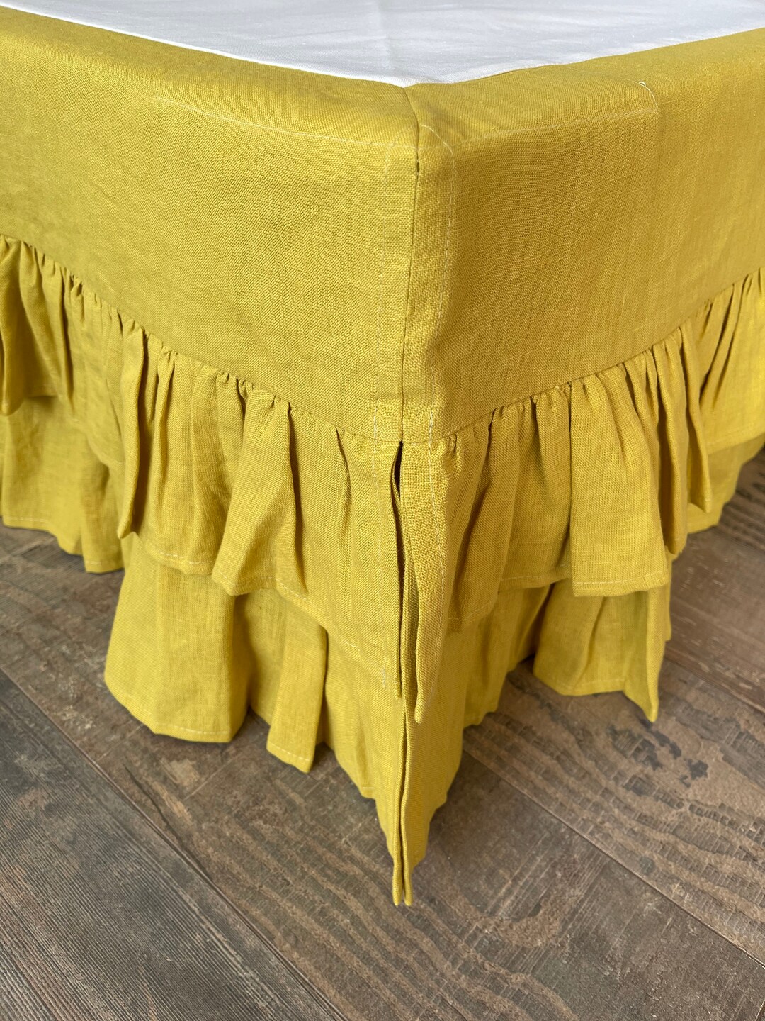 Linen Bed Skirt. Ruffle Bed Skirt. Bedskirt. Linen. Natural. Eco. All