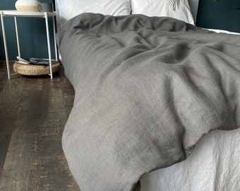 Linen Duvet Cover. Easy opening. Set. Pillowcase. Closure zipper. 100% linen. Natural. Eco. All colors. All size. Custom size.