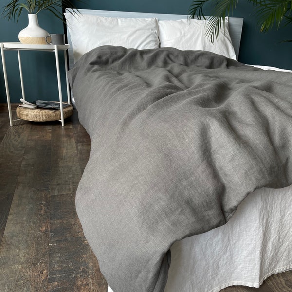 Linen Duvet Cover. Easy opening. Set. Pillowcase. Closure zipper. 100% linen. Natural. Eco. All colors. All size. Custom size.