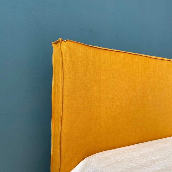 Linen Headboard Cover King Etsy