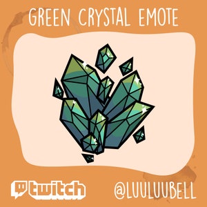 Grünes Kristall Twitch Emote/Sub/Bit Abzeichen