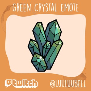 Grünes Kristall Twitch Emote/Sub/Bit Abzeichen